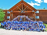 Church youth groups love to stay at the Ranch; these all have matching blue T-shirts.
