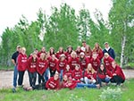 Young Women's groups often wear themed T-shirts or sweaters.