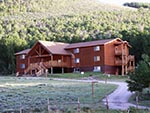 Outside angled view of the Tabby Mountain Lodge.