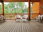 Front deck of the Tabby Mountain Lodge.