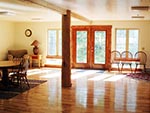 Downstairs common area in the back of the Tabby Mountain Lodge.