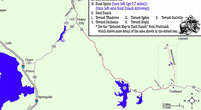 Picture of map to Reid Ranch (links to downloadable maps for directions to get to Reid Ranch)